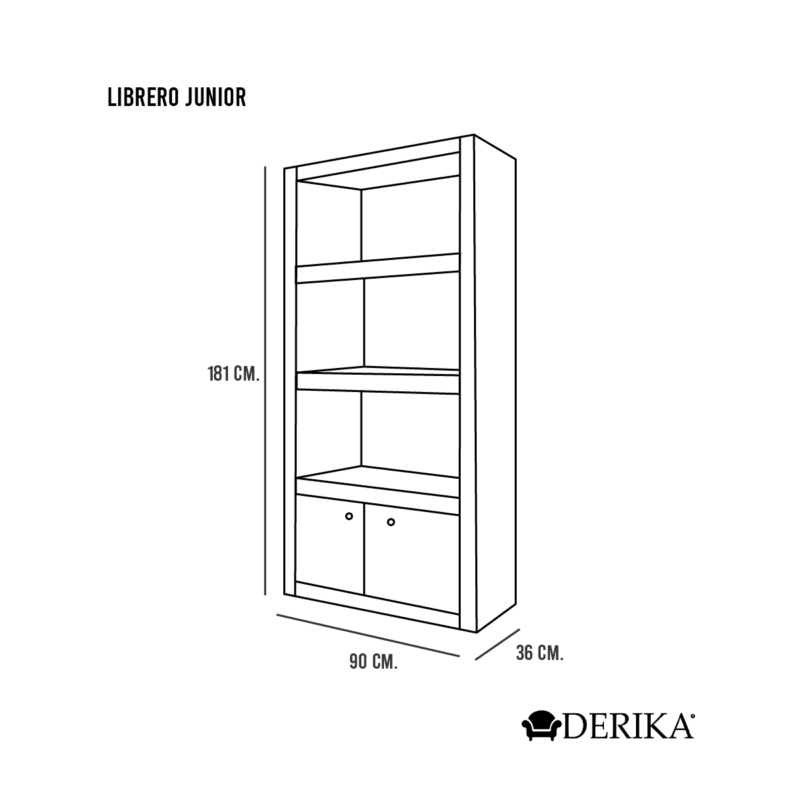 Librero Junior Chocolate Derika Muebles