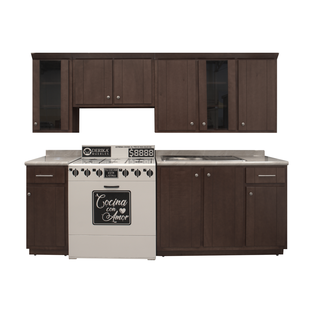 Cocina Integral 2.40m. España Nogal