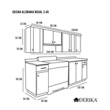 Cocina Integral 2.40m. España Nogal