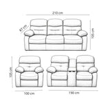 Sala Duque 3-2-1 (1 Reclinable)