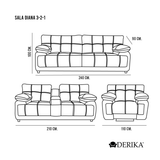 Sala con Reclinable Diana 3-2-1