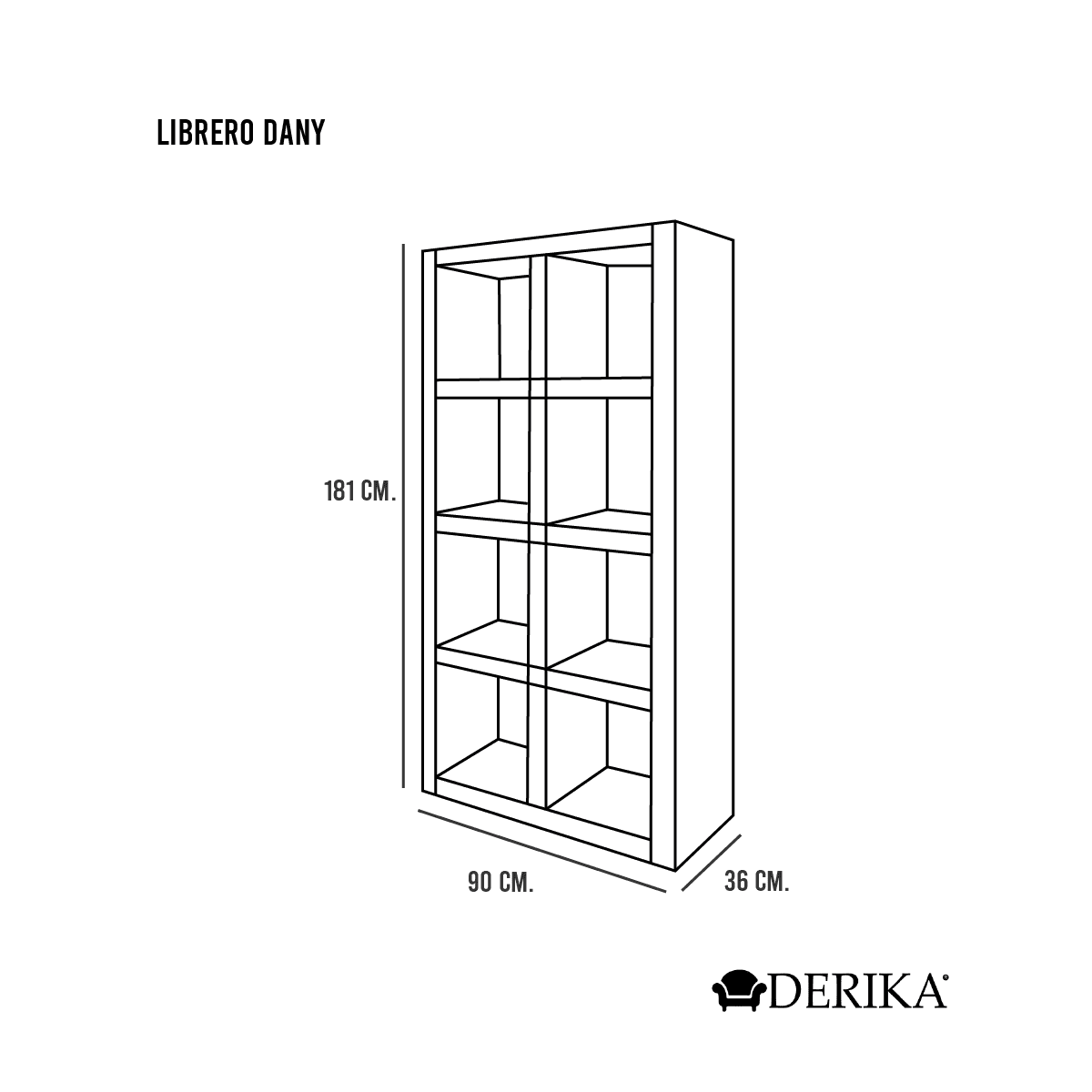 Librero Dany Medidas