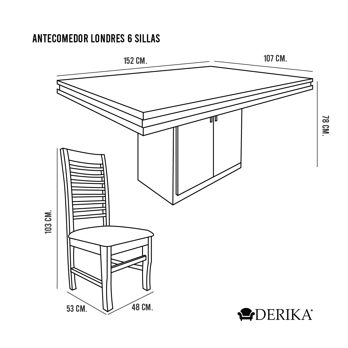 Antecomedor Londres 6s chapa