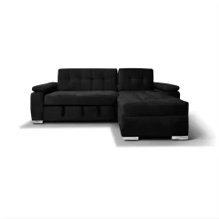 Sala Esquinera Con Sofá Cama Oculto Vizcaína - Negro