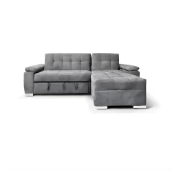 Sala Esquinera Con Sofá Cama Oculto Vizcaína - Gris Oxford