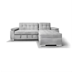 Sala Esquinera Con Sofá Cama Oculto Vizcaína - Gris Plata