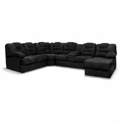 Sala Hermes Curvo Chaise (1Rec) - Negro
